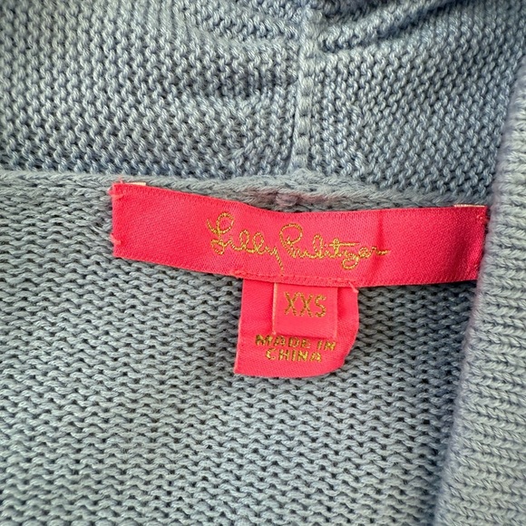 Lilly Pulitzer Woman’s Size Xxs Blue Noble Cardigan Knit - Picture 8 of 9